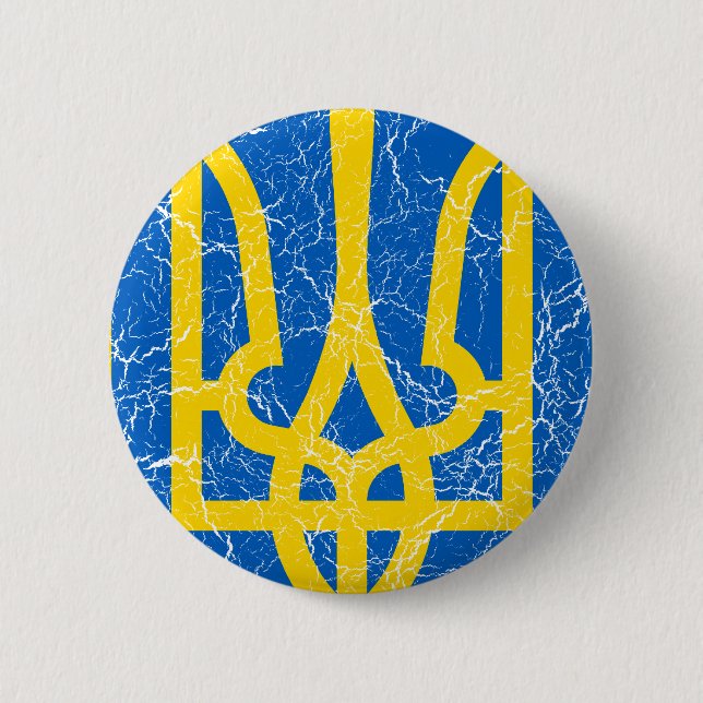 Badge Rond 5 Cm L'Ukraine peu de manteau des bras (Devant)