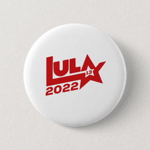 Badge Rond 5 Cm Lula 2022 13 PT Presidente Brasil