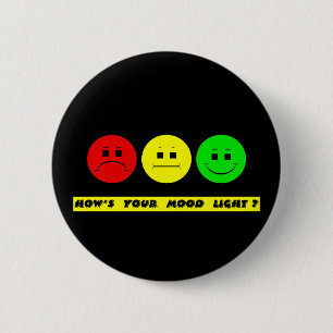 Badge Rond 5 Cm Lumière déprimée horizontale d'humeur de feu