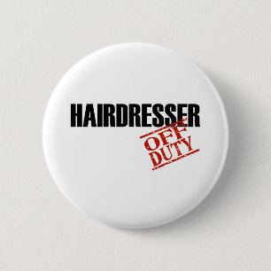BADGE ROND 5 CM LUMIÈRE QUI N'EST PAS DE SERVICE DE COIFFEUR