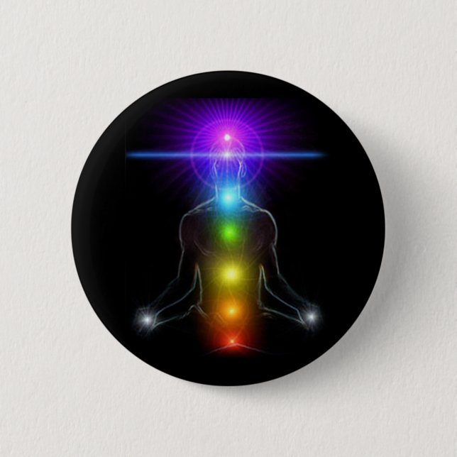BADGE ROND 5 CM LUMIÈRES DE CHAKRA (Devant)