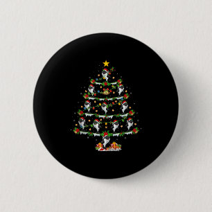 Badge Rond 5 Cm Lumières de sapin de Noël Orque Animal marin drôle