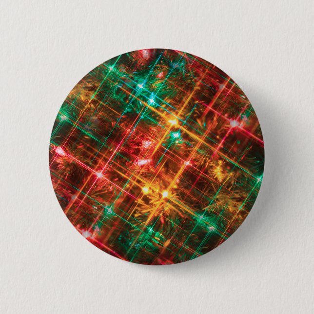 Badge Rond 5 Cm lumières des arbres de noël (Devant)