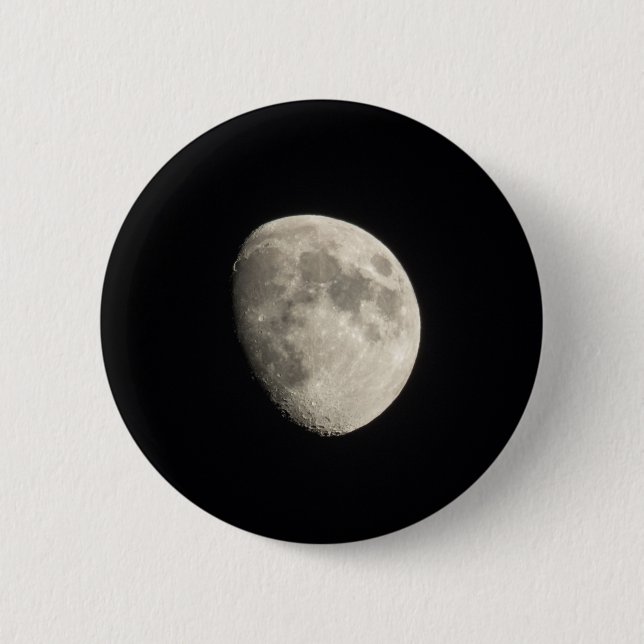 Badge Rond 5 Cm Lune (Devant)