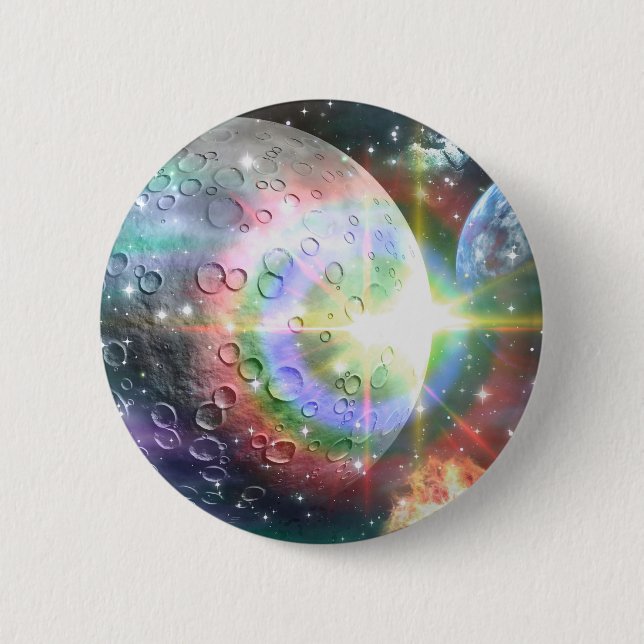Badge Rond 5 Cm lune arc (Devant)