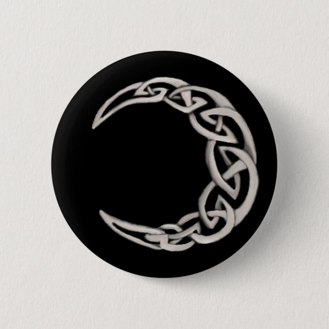 Badge Rond 5 Cm Lune celtique (Devant)