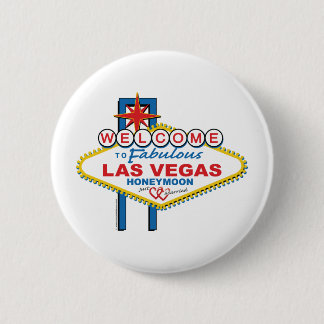 Badge Rond 5 Cm Lune de miel de Las Vegas