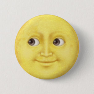 Badge Rond 5 Cm Lune Emoji