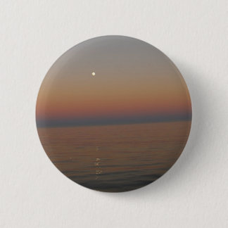 Badge Rond 5 Cm Lune sur la mer