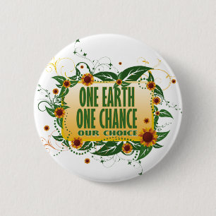 Badge Rond 5 Cm L'une terre une occasion