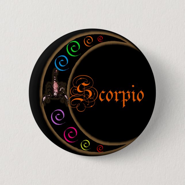 Badge Rond 5 Cm Lunes de Scorpio (Devant)