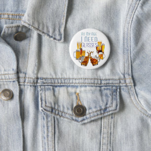 Badge Rond 5 Cm Lunettes de bière SlipperyJoe’s pilsner lunettes s