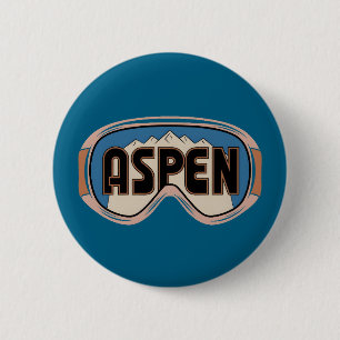 Badge Rond 5 Cm Lunettes de ski Aspen Snowmass Colorado cadeaux de