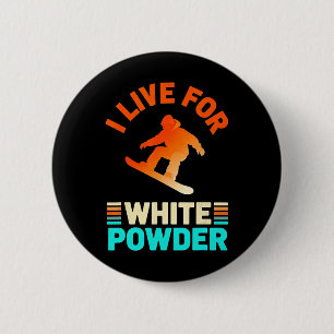 Badge Rond 5 Cm Lunettes de ski en neige poudreuse rétro pour ski