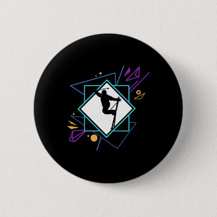 Badge Rond 5 Cm Lunettes de ski pour skieur vintage Telemark Norvè