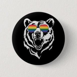 Badge Rond 5 Cm Lunettes de soleil arc-en-ciel drapeau de la fiert