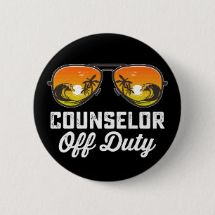 Badge Rond 5 Cm Lunettes de soleil de conseiller en service dernie