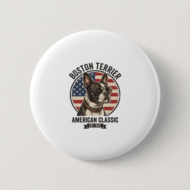 Badge Rond 5 Cm Lunettes de soleil drapeau américain classique de  (Devant)