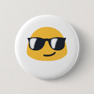 Badge Rond 5 Cm Lunettes de soleil Emoji