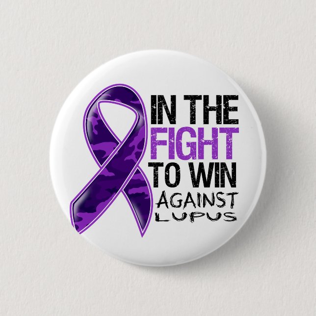 Badge Rond 5 Cm Lupus - Lutte pour gagner (Devant)