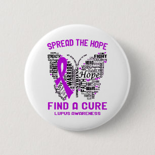 Badge Rond 5 Cm Lupus Sensibilisation Mois Ribbon Cadeaux