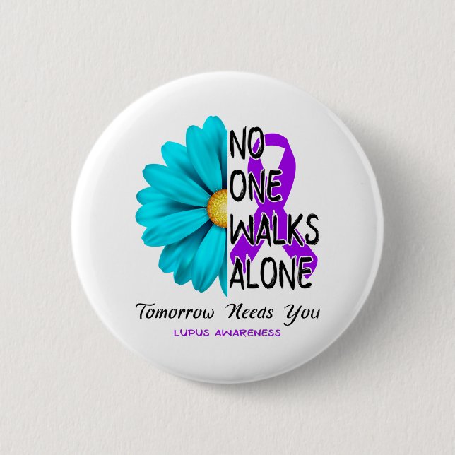 Badge Rond 5 Cm Lupus Sensibilisation Mois Ribbon Cadeaux (Devant)