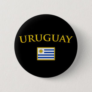 Badge Rond 5 Cm L'Uruguay d'or