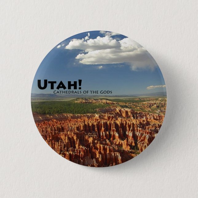 Badge Rond 5 Cm L'Utah (Devant)