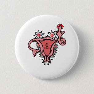 Badge Rond 5 Cm l'utérus central protège roe v. wade