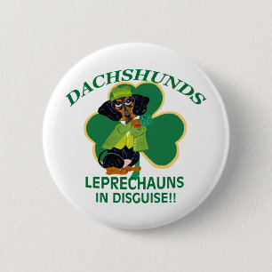 Badge Rond 5 Cm Lutin de Dachshund