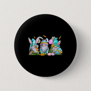 Badge Rond 5 Cm Lutin de Pâques 3 Lutins Mignons Avec Œufs de Pâqu