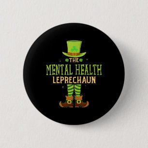 Badge Rond 5 Cm Lutin de santé mentale amusant correspondance St P
