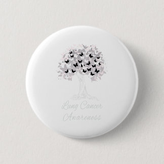 Badge Rond 5 Cm Lutte contre le cancer du poumon Guerrier Arbre Es