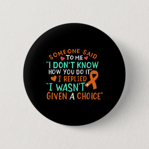 Badge Rond 5 Cm Lutte contre le cancer du sang Ruban Orange Leucém