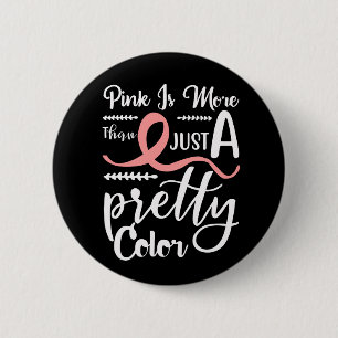 Badge Rond 5 Cm Lutte contre le Ruban rose Survivant Guerrier Canc