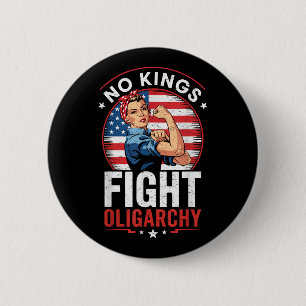 Badge Rond 5 Cm Lutte Contre L'oligarchie Panneau De Protestation