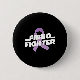 Badge Rond 5 Cm Lutte - Fibromyalgie Sensibilisation au ruban viol