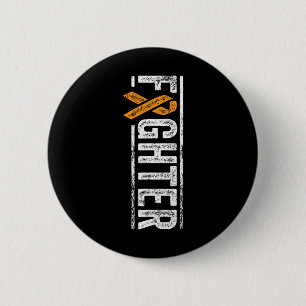 Badge Rond 5 Cm Lutte Orange Ruban Leucémie Sensibilisation Cancer