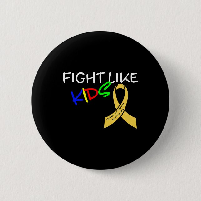 Badge Rond 5 Cm Lutter comme les enfants Mois de sensibilisation a (Devant)