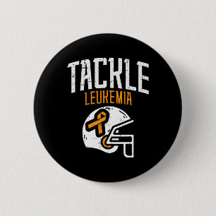 Badge Rond 5 Cm Lutter contre la leucémie Casque orange Ruban Canc