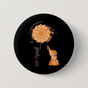Badge Rond 5 Cm Lutter contre la leucémie des éléphants de tournes