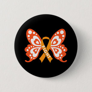 Badge Rond 5 Cm Lutter contre la leucémie papillon Sensibilisation