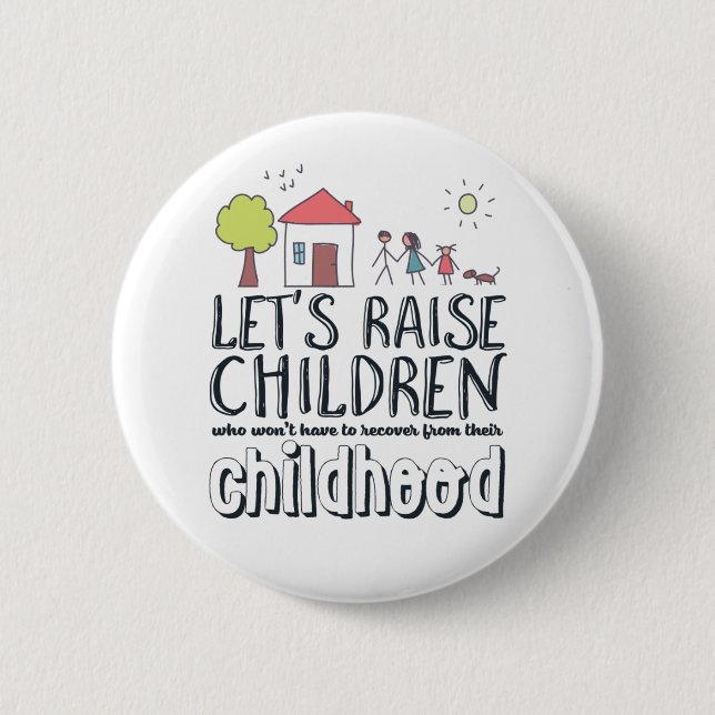 Badge Rond 5 Cm Lutter contre la maltraitance envers les enfants C (Devant)