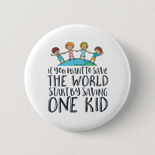 Badge Rond 5 Cm Lutter contre la maltraitance envers les enfants C