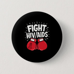 Badge Rond 5 Cm Lutter Contre La Sensibilisation Hivaid Gants de B