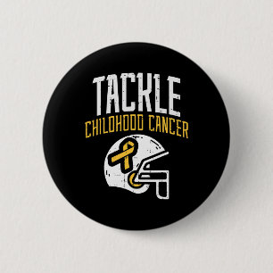Badge Rond 5 Cm Lutter contre le cancer de l'enfance Casque de sen