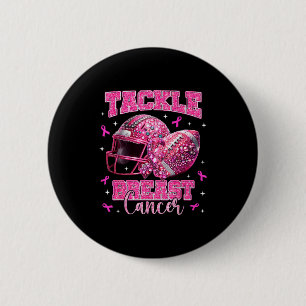 Badge Rond 5 Cm Lutter Contre le Cancer du Sein American Football