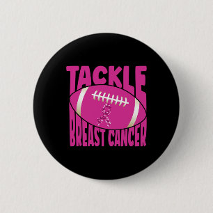 Badge Rond 5 Cm Lutter contre le cancer du sein Football américain