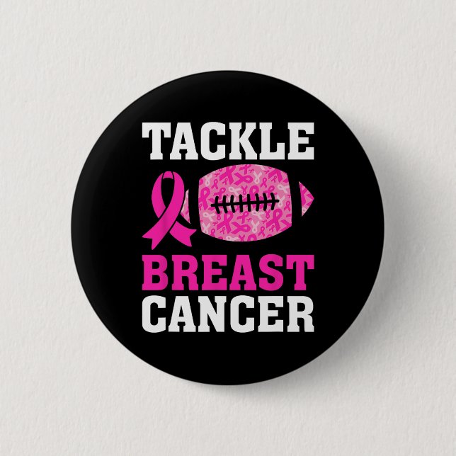 Badge Rond 5 Cm Lutter contre le cancer du sein Lutter contre le F (Devant)