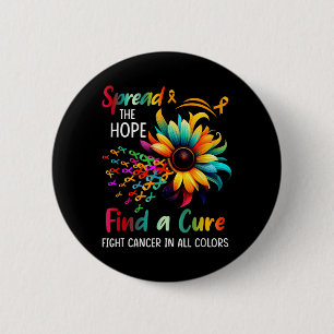 Badge Rond 5 Cm Lutter contre le cancer en trouvant un espoir - Tr